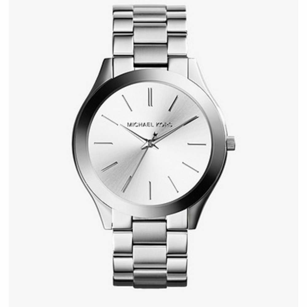 Michael Kors Slim Runway Silver-Tone Watch